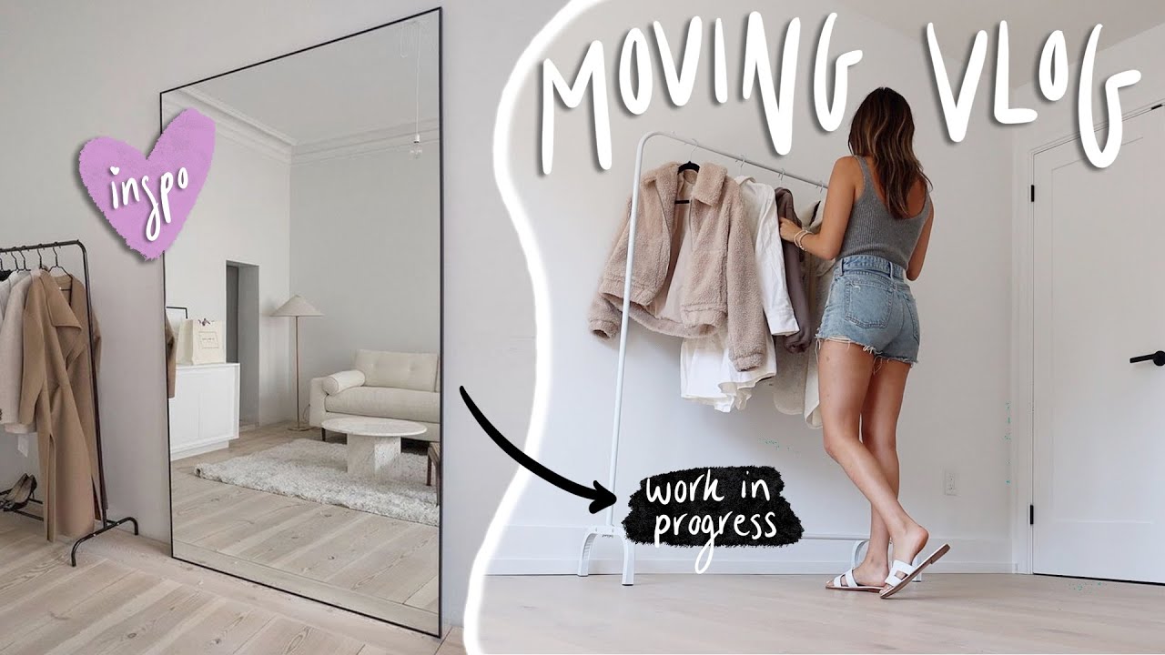 MOVING VLOGS day 6! Organizing more clothes & setting up my filming room!!