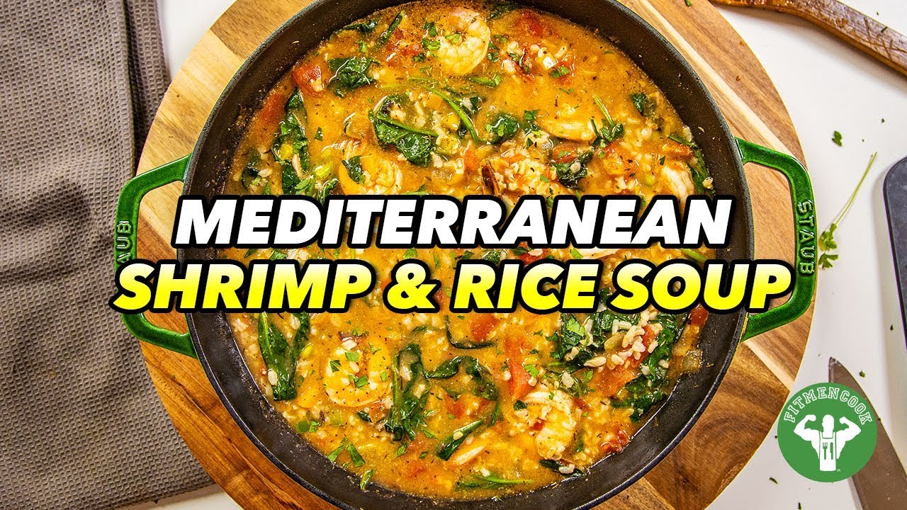 One Pot Mediterranean Shrimp And Rice Soup