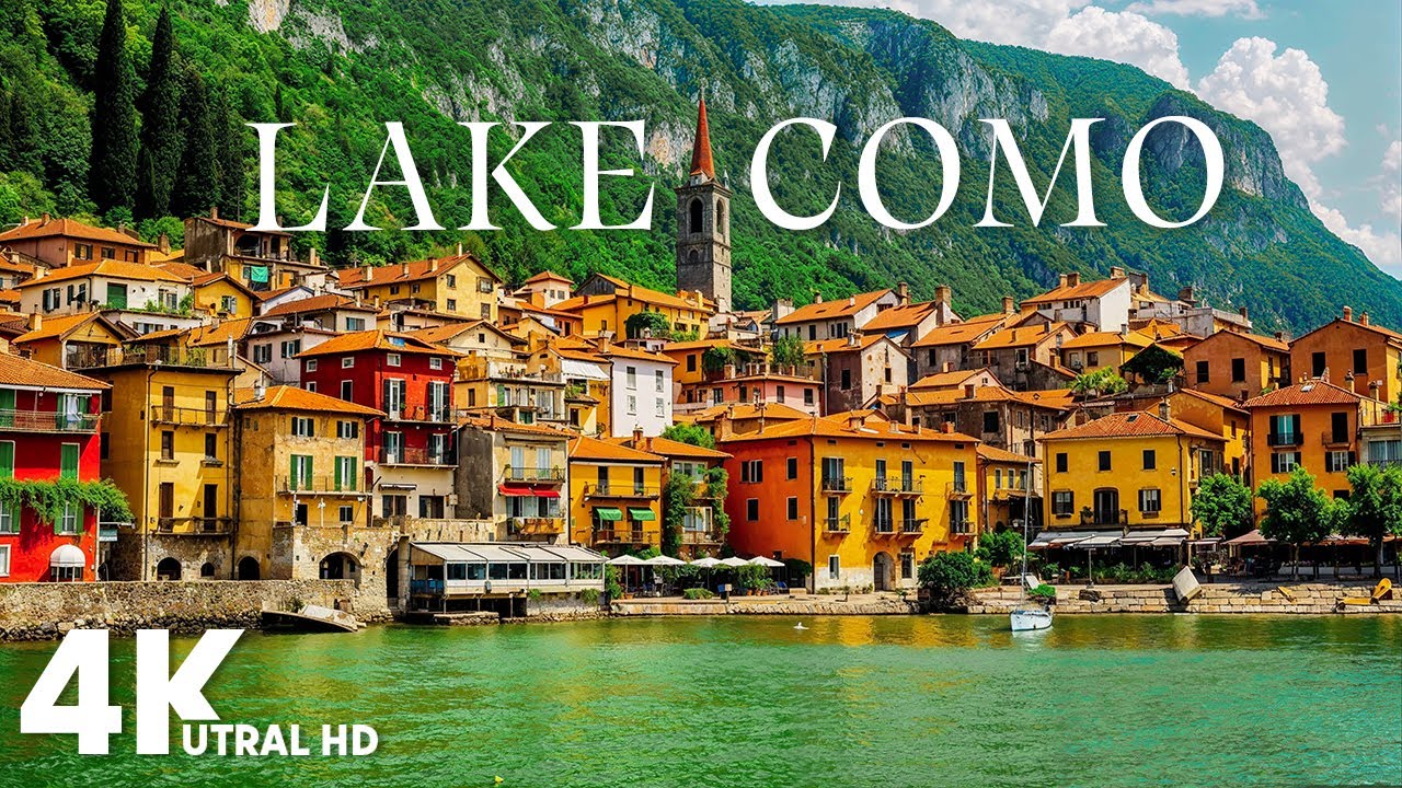 Lake Como 4K • Aerial Nature Journey with Soft Piano Music