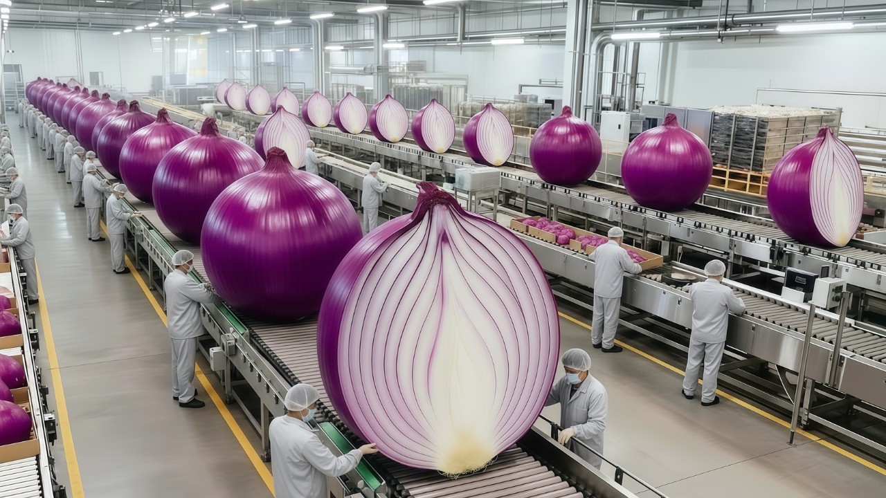 Inside a Modern Onion Factory: From Raw Onions to Premium Powder (Full Process)