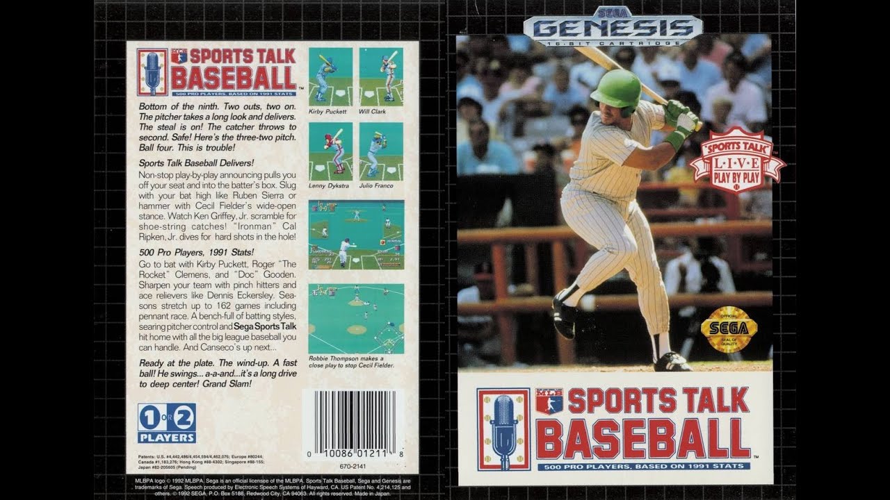 Sports Talk Baseball (Sega Genesis) — New York Yankees на Montreal Expos