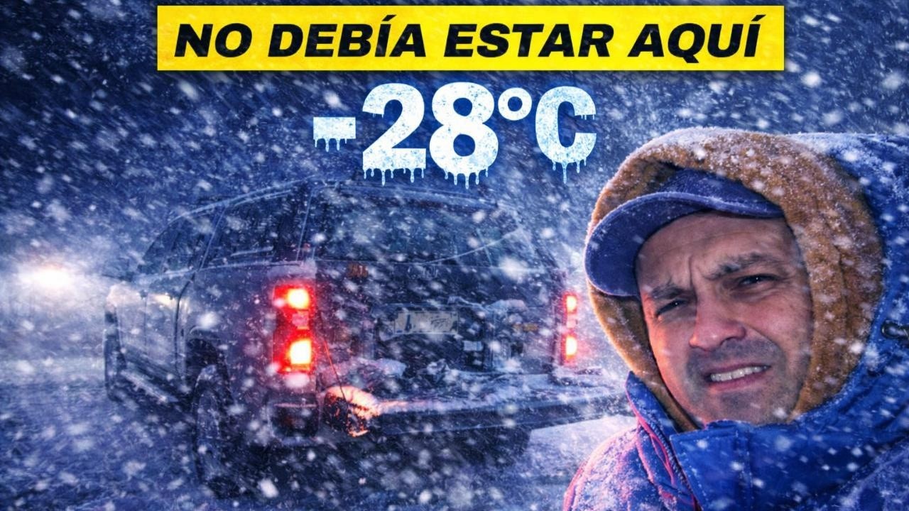 SOBREVIVÍ a una TORMENTA BLIZZARD ❄️ | Noche a –28°C en mi camioneta