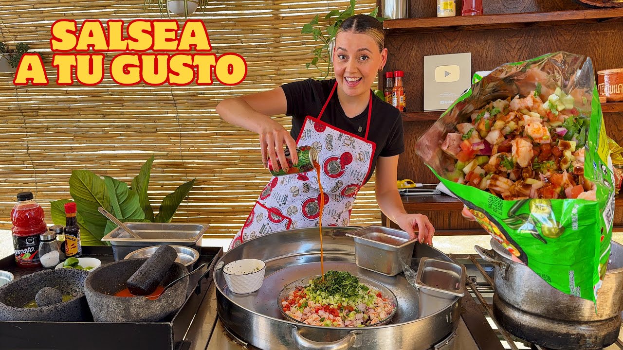 Tosti Ceviche de Camarón con Pulpo | La Mejor Combinación de Salsas y Mariscos