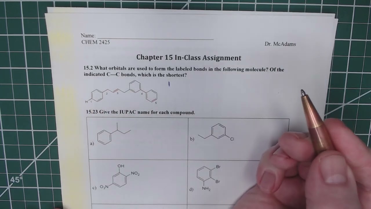 Organic Chemistry II CHEM-2425 Ch 15 Benzene and Aromatic Compounds Part 1