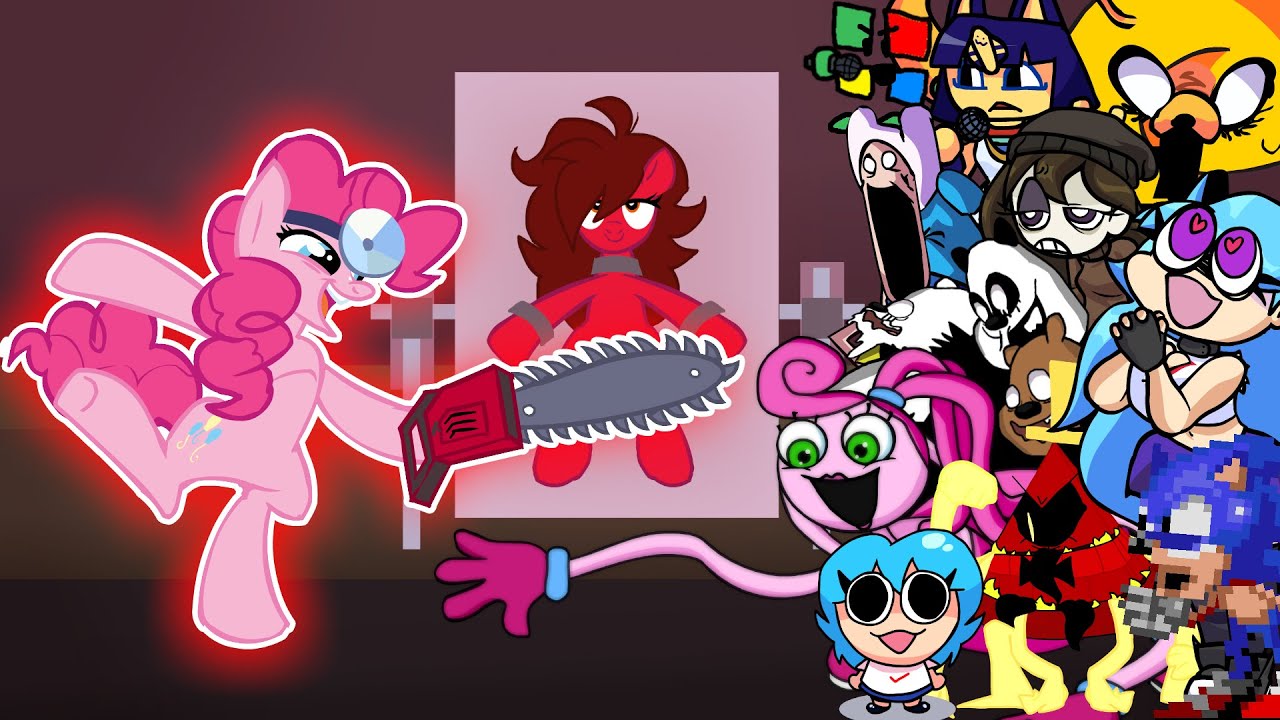 FNF Cupcakes(VS Pinkie Pie Renew) But Different Characters Sing It🎵Everyone(Elements Of Insanity)