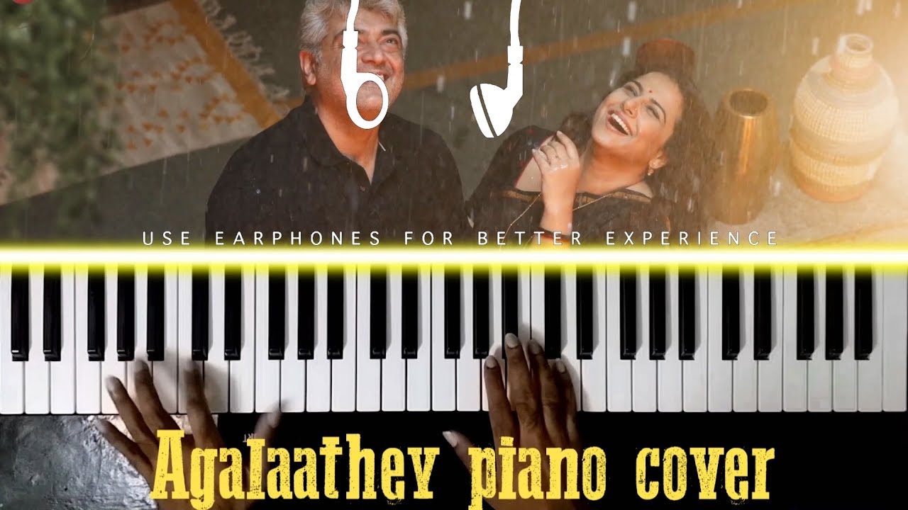 Agalaathey Piano Cover | Keyboard Tutorial | Neerkonda Paarvai | Ajith Kumar | Yuvan Shankar Raja