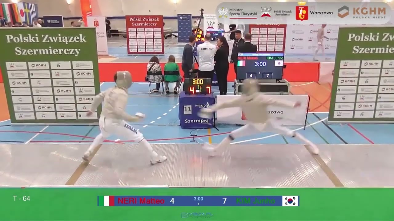 Warsaw World Cup 2023 SMS - L64 - Matteo Neri ITA v Kim Junho KOR