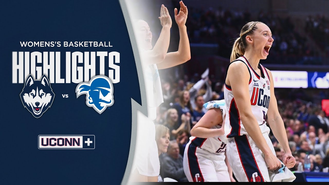 ГЛАВНЫЕ МОМЕНТЫ | Женская баскетбольная команда UConn против Seton Hall