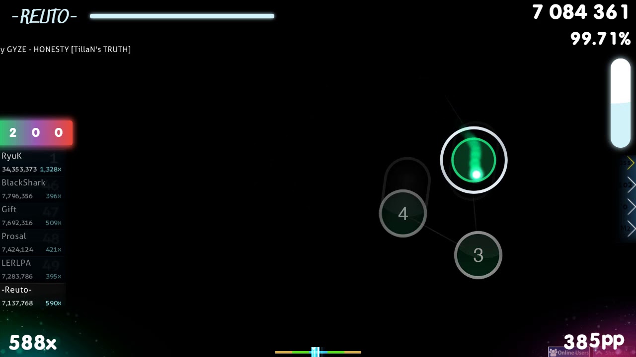 -Reuto- | GYZE - HONESTY [TillaN's TRUTH] +HD 99.53% {#2 💖 FC} - osu!