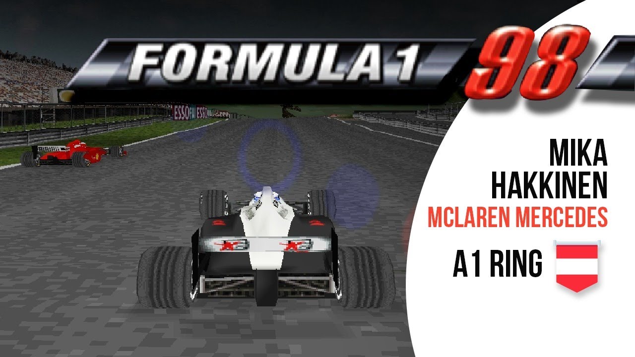F1 98 ps1 gameplay: A1 Ring - Mika Hakkinen (Hard)