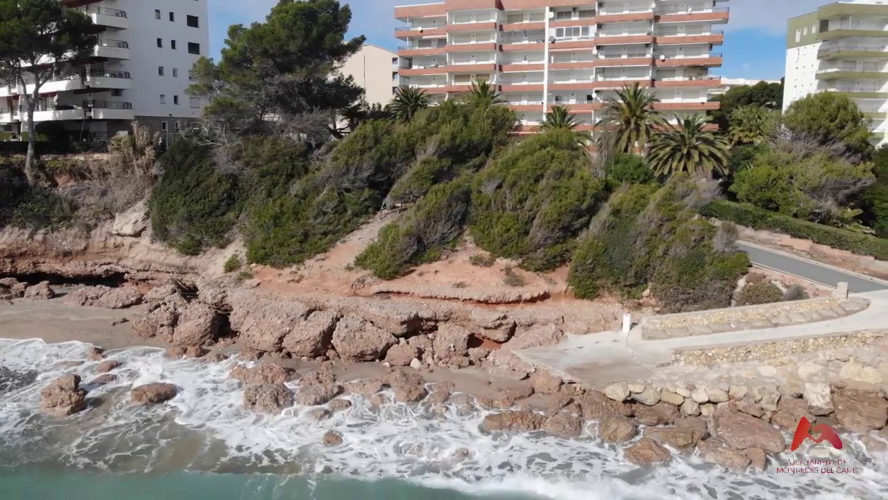 Afectacions temporal Glòria a les cales de Miami Platja