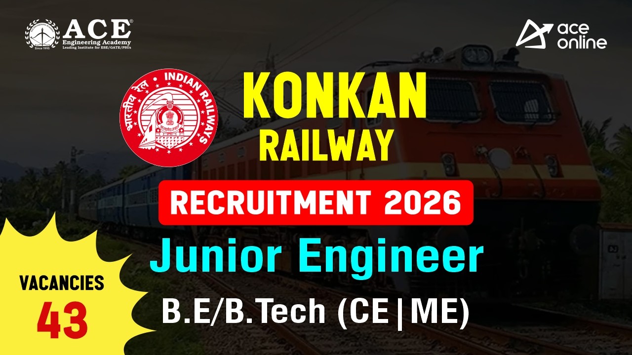 Rekrutacja Konkan Railway 2026 | Młodszy Inżynier | B.E/B.Tech (CE | ME) | ACE Online