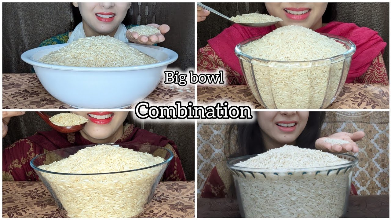 ASMR RAW RICE EATING || RAW RICE COMPILATION || ASMR // MUKBANG 