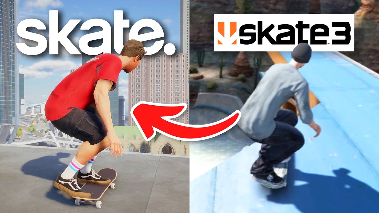 Skate. VS Skate 3 (Full Gameplay Comparaison)