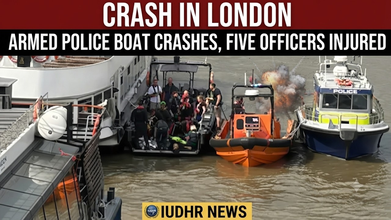 Armed Police Boat Crashes into Bridge in London, Five Officers Injured