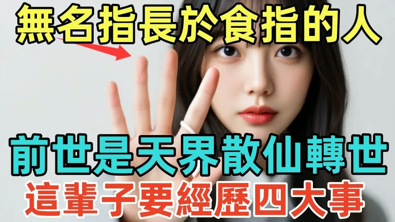 無名指長於食指的人，前世是天界散仙轉世，這輩子要經歷四大事！#佛淨 #佛學 #佛法 #佛教 #修行