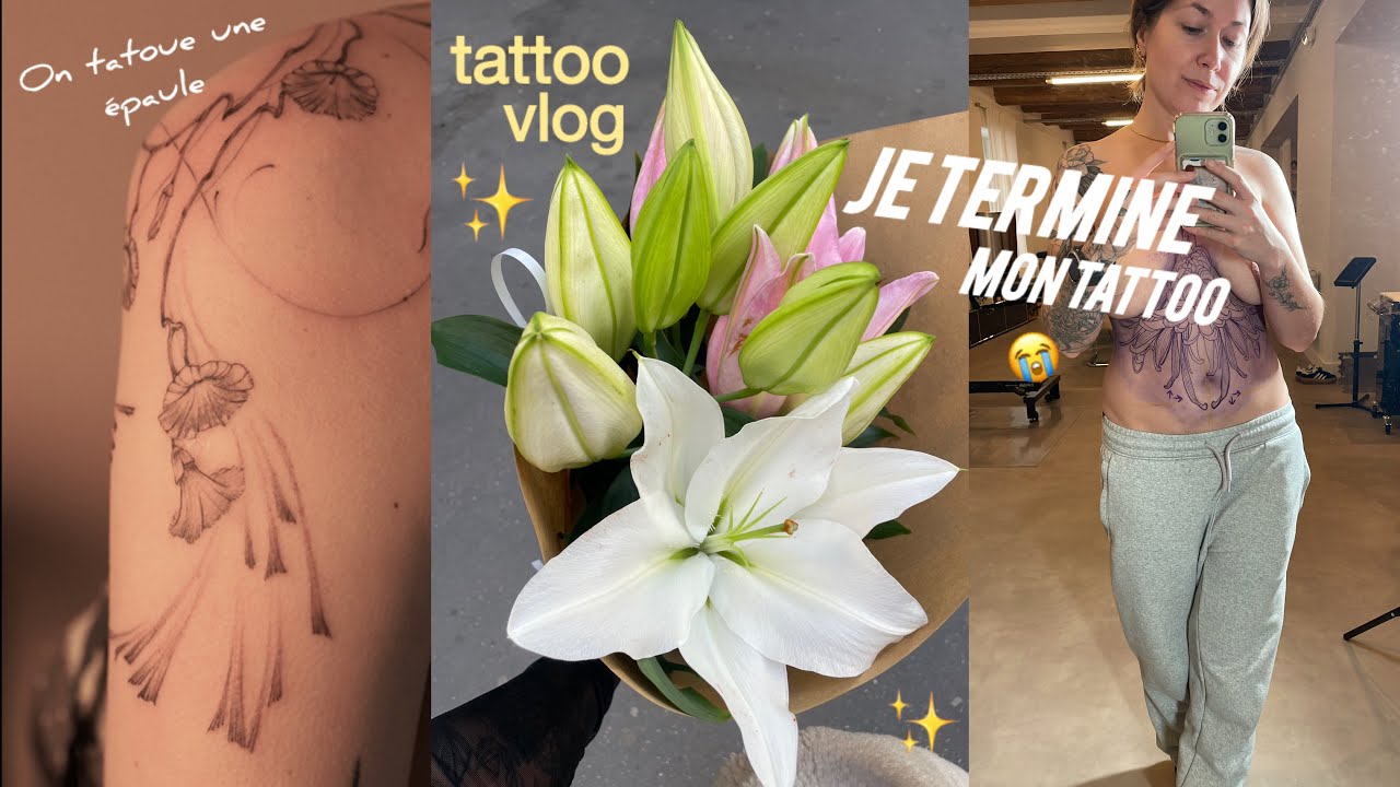 Deux journées tattoo et dessin ensemble ! Je termine mon underboobs ! de  tattoo #tatouage