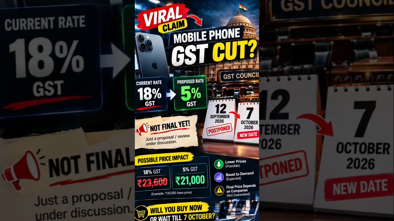18% GST to 5% on Smartphones? 📱 | 7 October GST Council Update