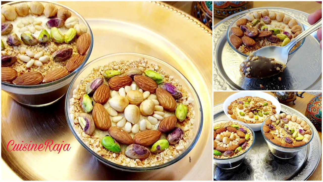 Assida zgougou, crème aux graines de pin d'Alep #mouled #3sida