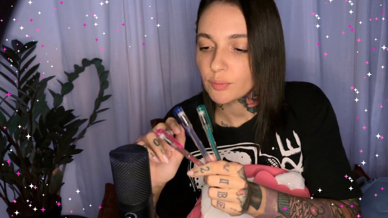 ASMR caseirinho - Sons pelos materiais escolar da minha filha 🩷