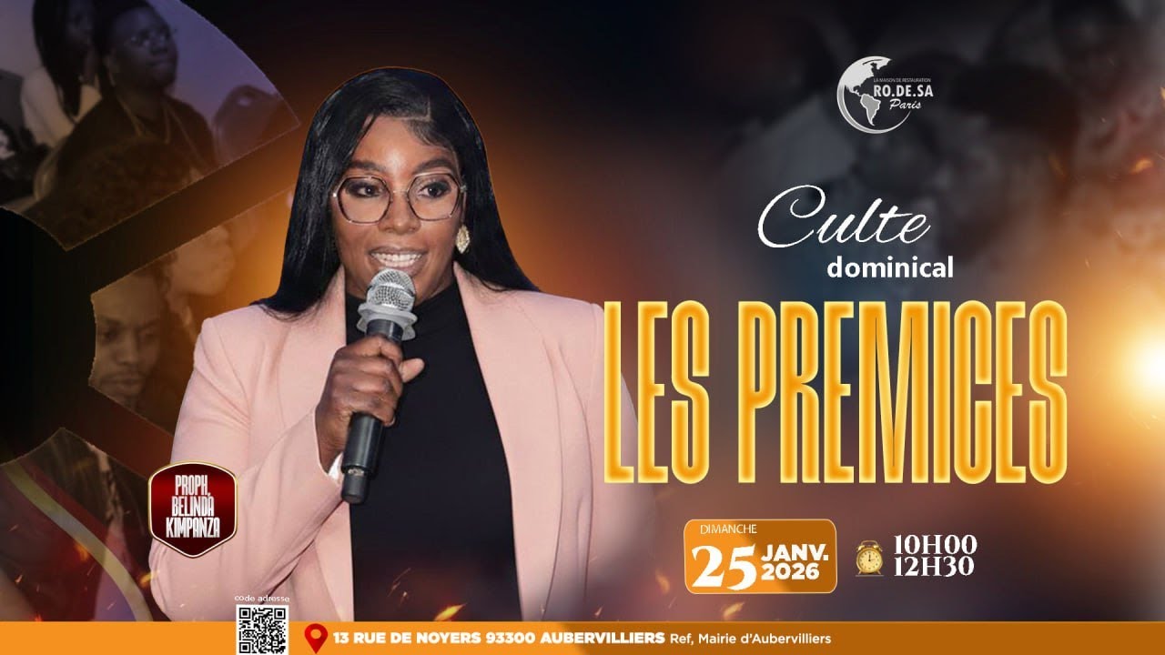 Culte du 25/01/26 // Thème : Les prémices avec la Prophétesse Belinda KIMPANZA (2)