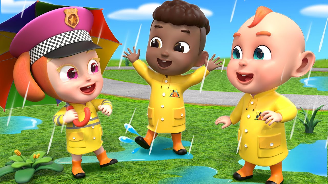 Safety On a Rainy Day | Yes Yes Playground + Play Safe Song | Rosoo Nursery Rhymes & Kids Songs