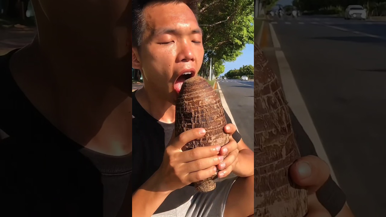 Chinese people eat taro root. 😱 || #shortsfeed #shortsvideo
