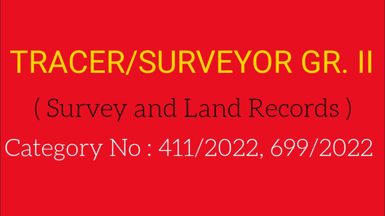 TRACER/ SURVEYOR GR. II | DEPARTMENT - SURVEY AND LAND RECORDS| ANSWER KEY