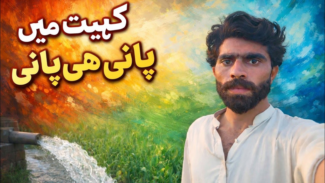آج میں نے خود برسین کے کھیت کو پانی لگایا | کھیت میں پانی ہی پانی 💧🌾#villagevlog#desivlog