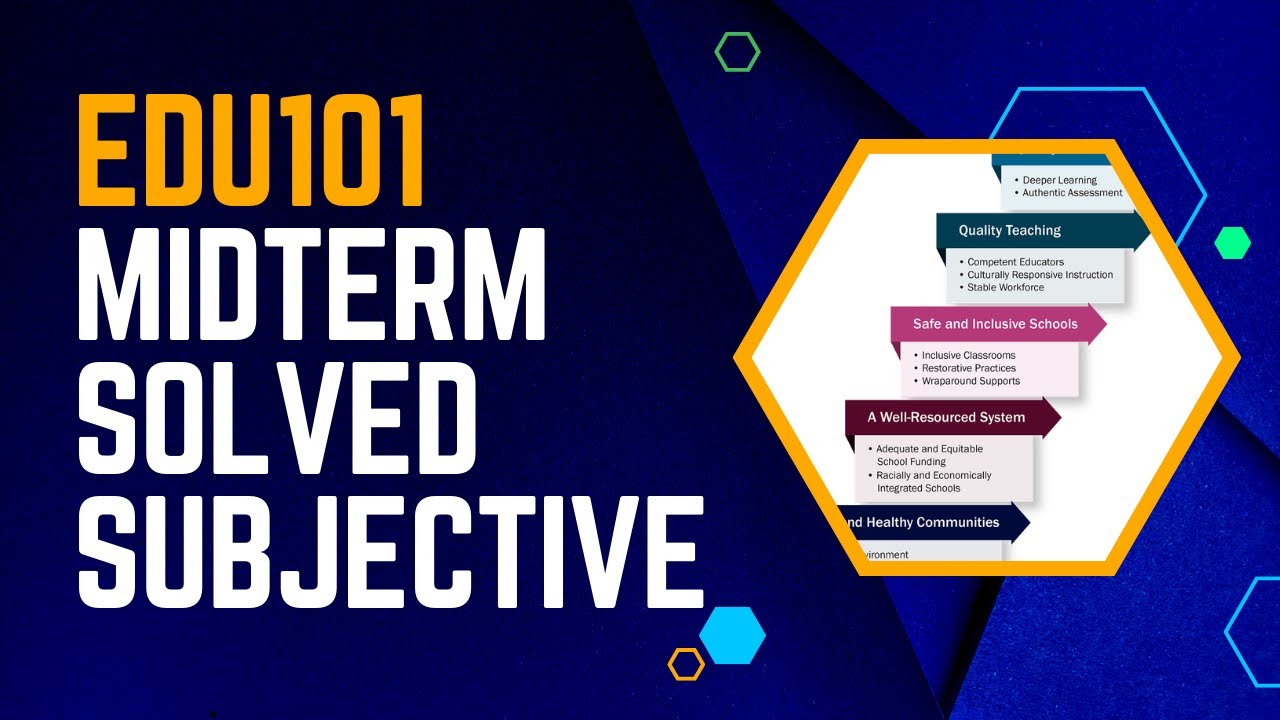 EDU101 Midterm Solved Subjective Questions