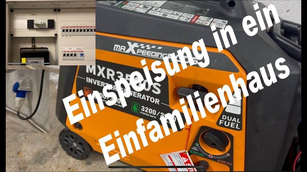 Notstromgenerator, Notstromaggregat oder Inverter Stromerzeuger ans Hausnetz anschlie&szlig;en.