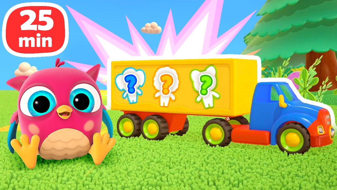 Come play with toy animals & big sorter truck for kids! The new adventures of Hop Hop and Peck Peck.