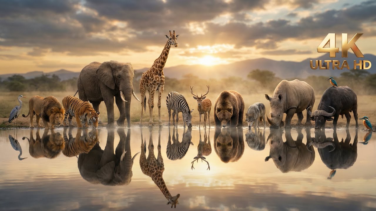 Relaxing Animal Nature Film | The Silent World of Animals for Calm & Peace (4K)