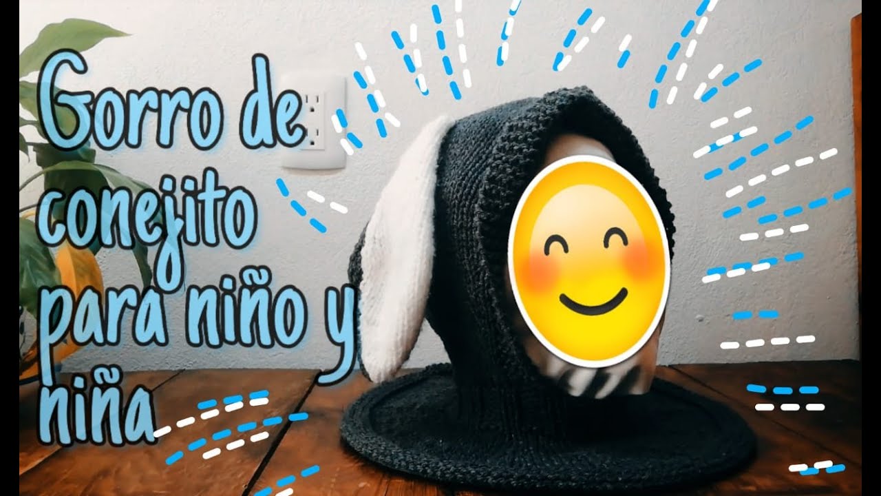 GORRO DE CONEJO PARA NIÑA/NIÑO