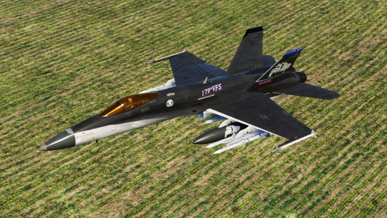 F-18 being deadly while hiding from enemies in the valleys. Growling Sidewinder Server. DCS in VR