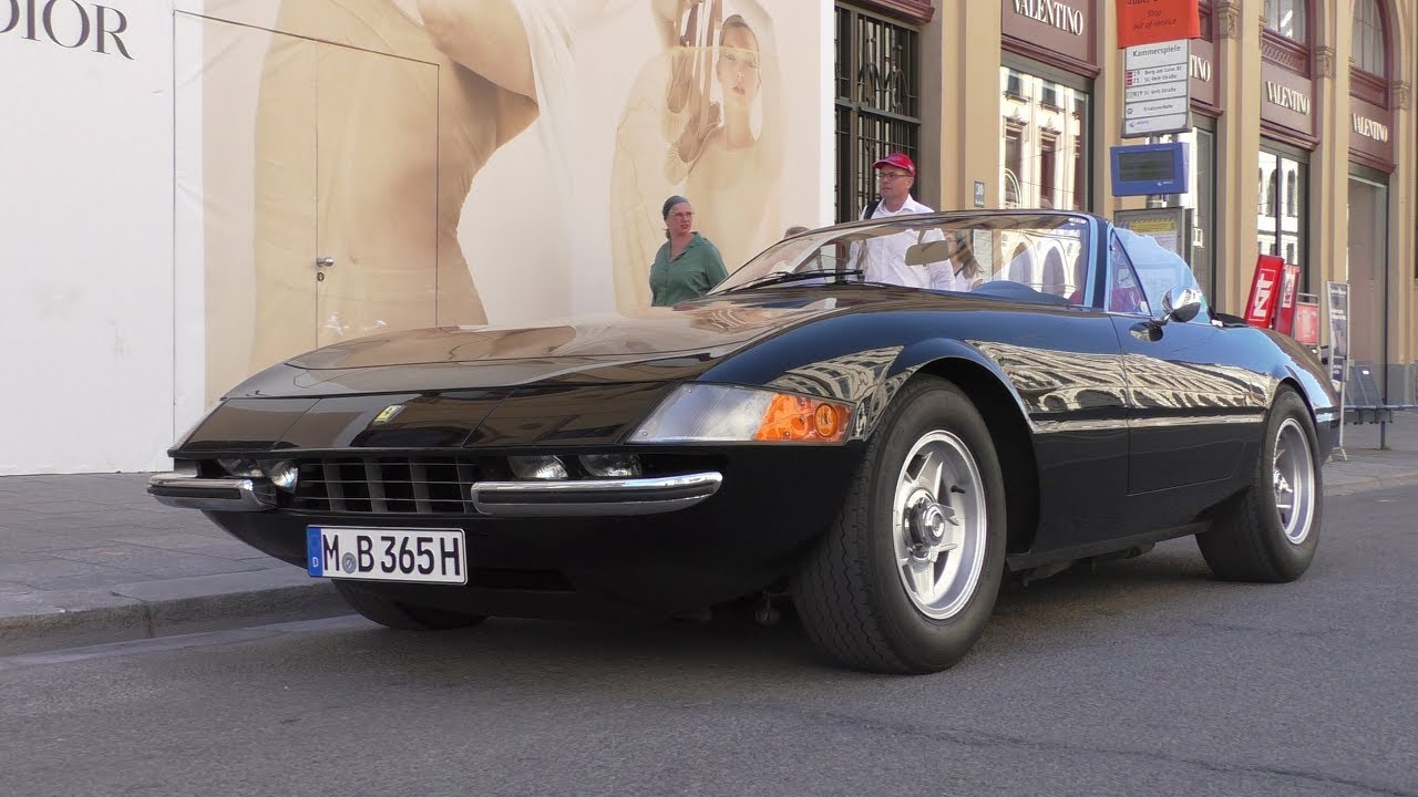Ferrari 365 GTS/4 Daytona Spider | Start Up + Driving + Carporn | Munich