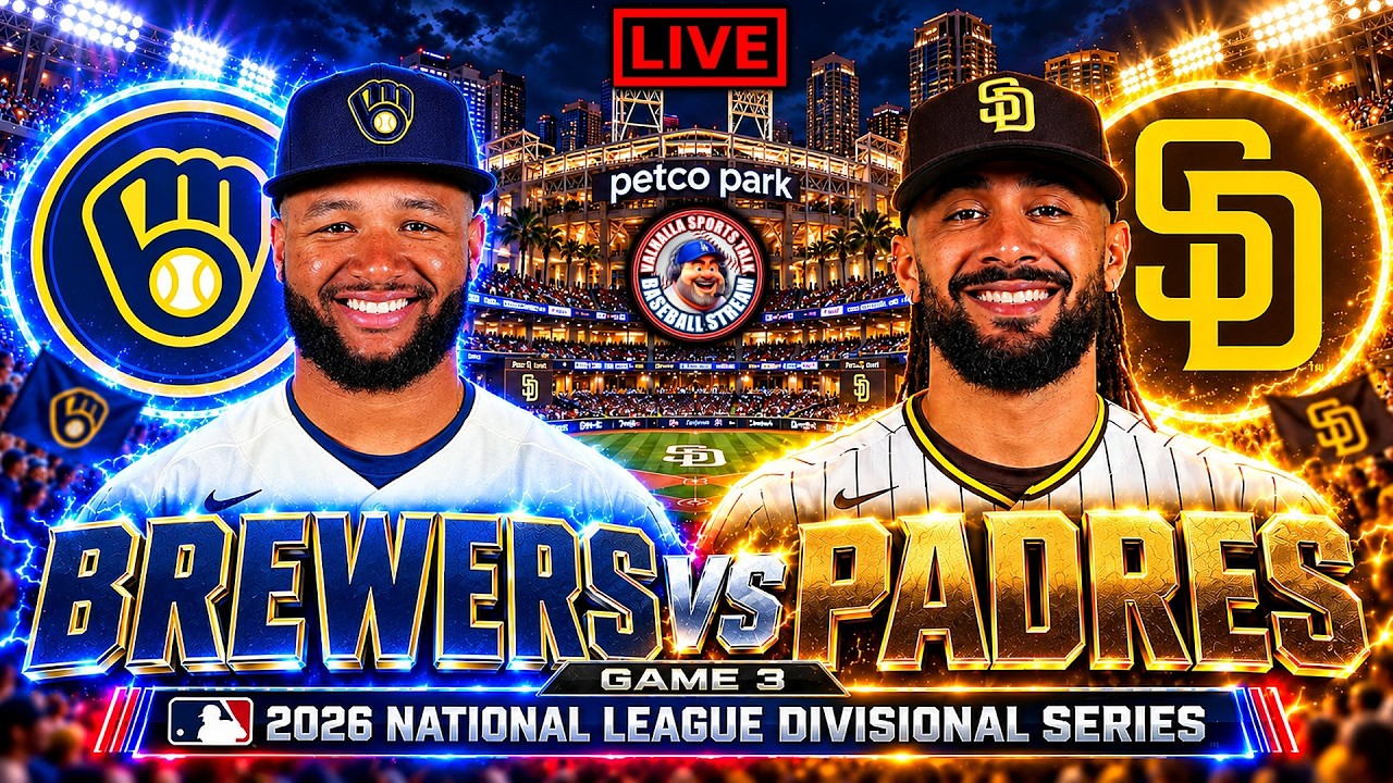 ⚾Milwaukee Brewers VS San Diego Padres 🔴 LIVE STREAM 🔴 MLB MLB NLDS Game 3 Watch party Play By Play