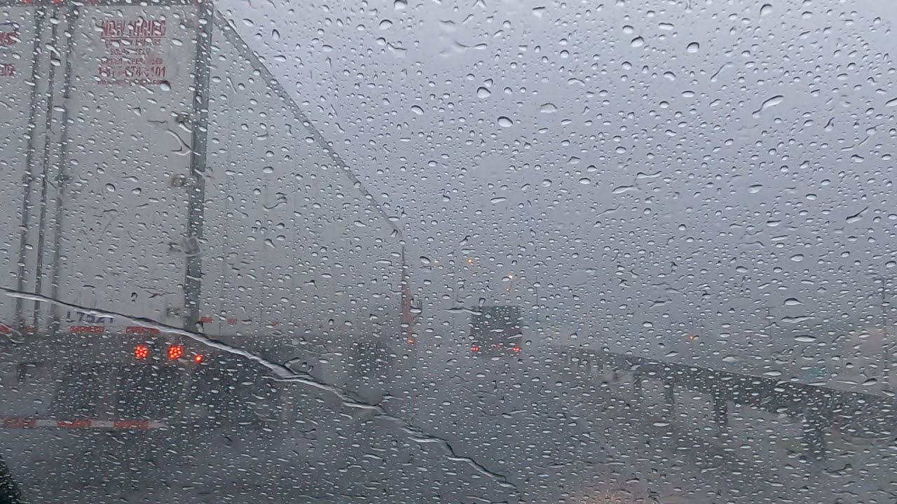Driving in Rain Soothing Sounds from The Road Sleep, ASMR, Relax and Study