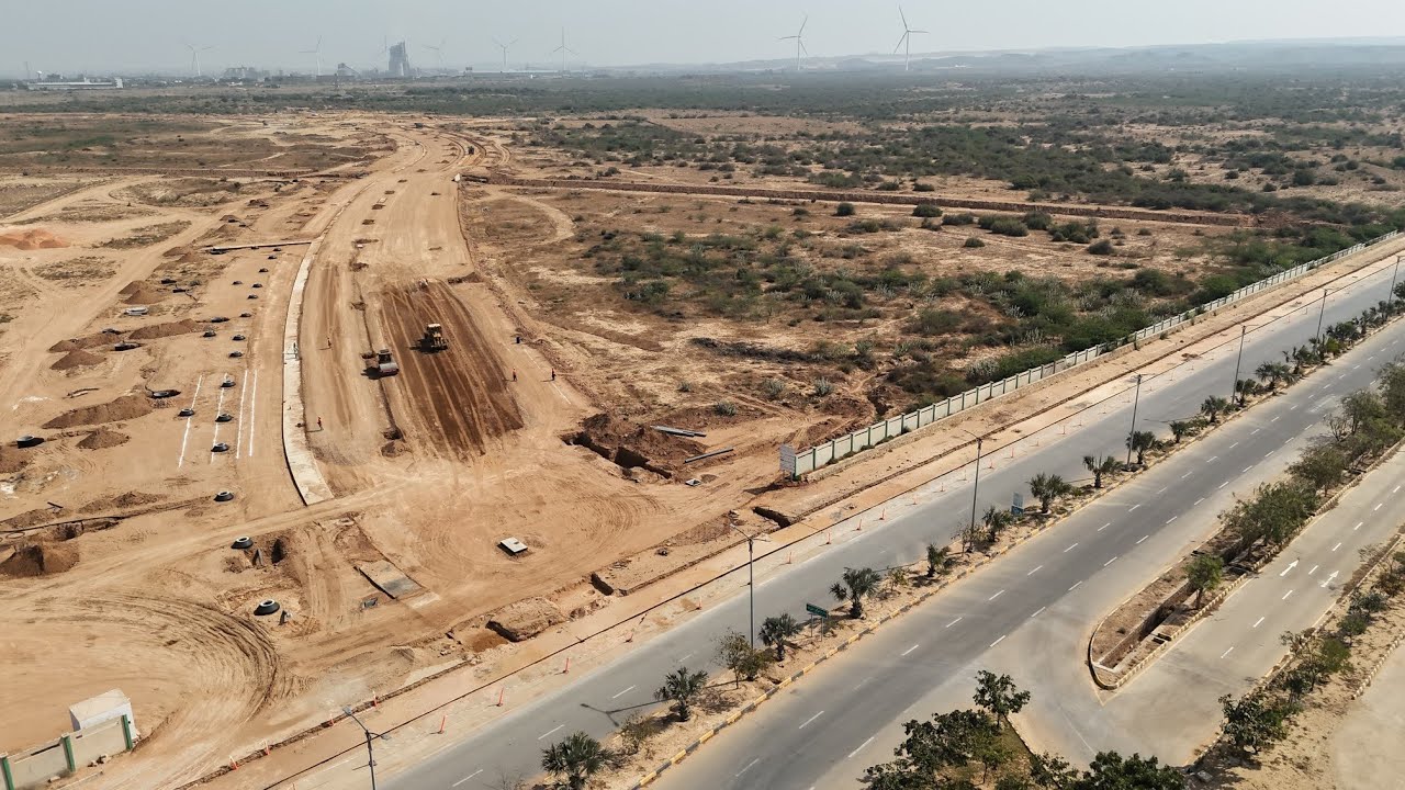 Dha city karachi drone shoot excellent location sector 3d 3e 3c all sectors are focused 
