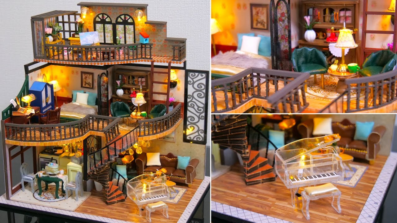 Miniature Dollhouse Kit | Dream Building Pavilion - HONGDA