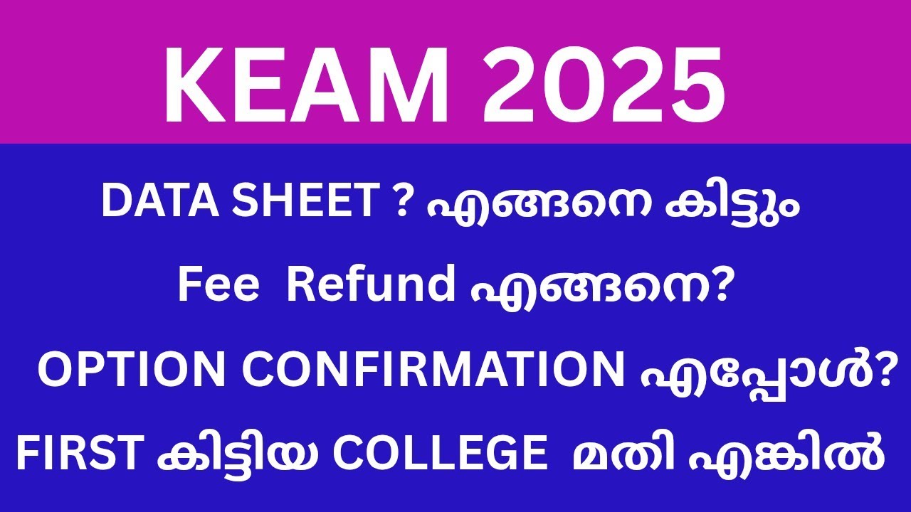 KEAM 2025 Your Questions/Doubts Answers 