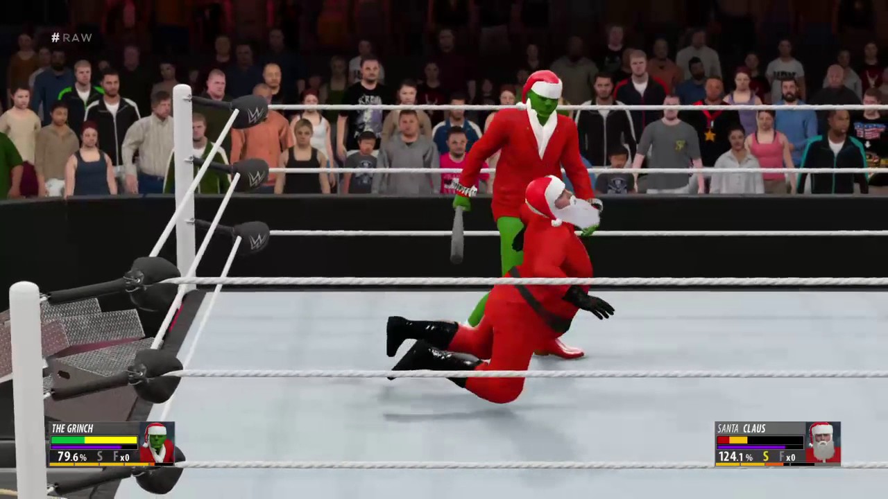 WWE 2K16|The Grinch Vs Santa Clause....