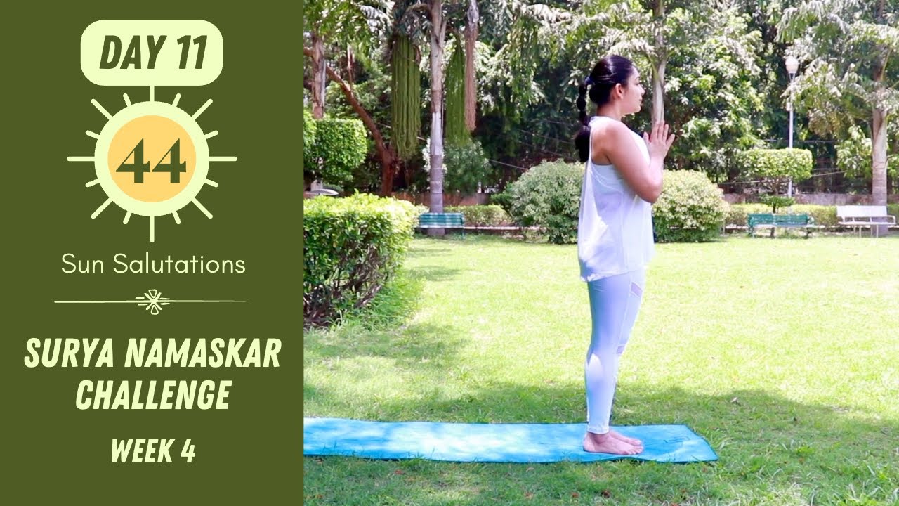 Day 11 - Surya Namaskar Challenge | 44 Sun Salutations (Follow Along) | Bharti Yoga