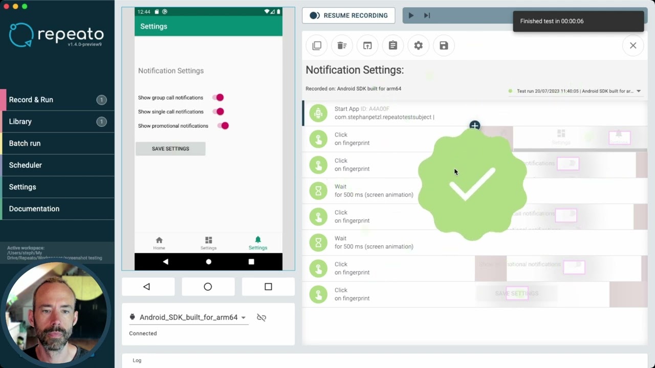Screenshot testing with Repeato