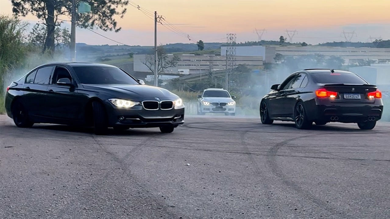 JUNTEI 3 BMW 320I PARA FAZER DRIFT E FOI UM ESPECTÁCULO