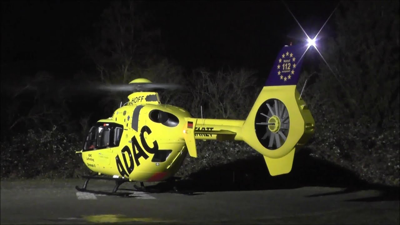 [HD] Christoph 8 -Landung und Start (Ausleuchtung durch Feuerwehr) - 23.01.2019