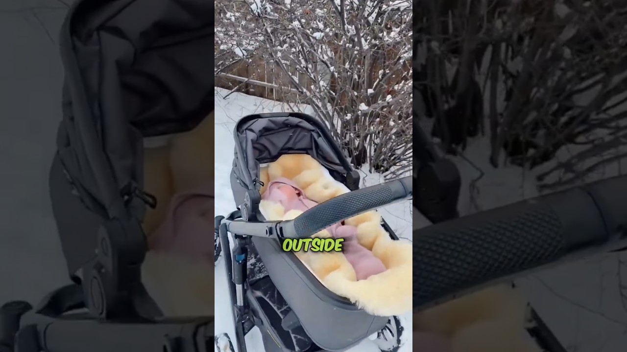 Niemowlęta śpią na śniegu 😱