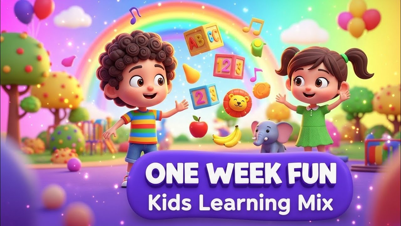 One Week Kids Learning Videos Mix | ABC, Numbers, Colors & More | Hip Hop TV