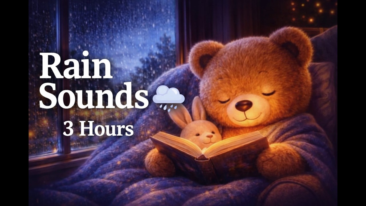 Gentle Rain Sounds for Sleep 🌧️ | 3 Hours Calm Rain | Deep Relaxation for Kids & Babies