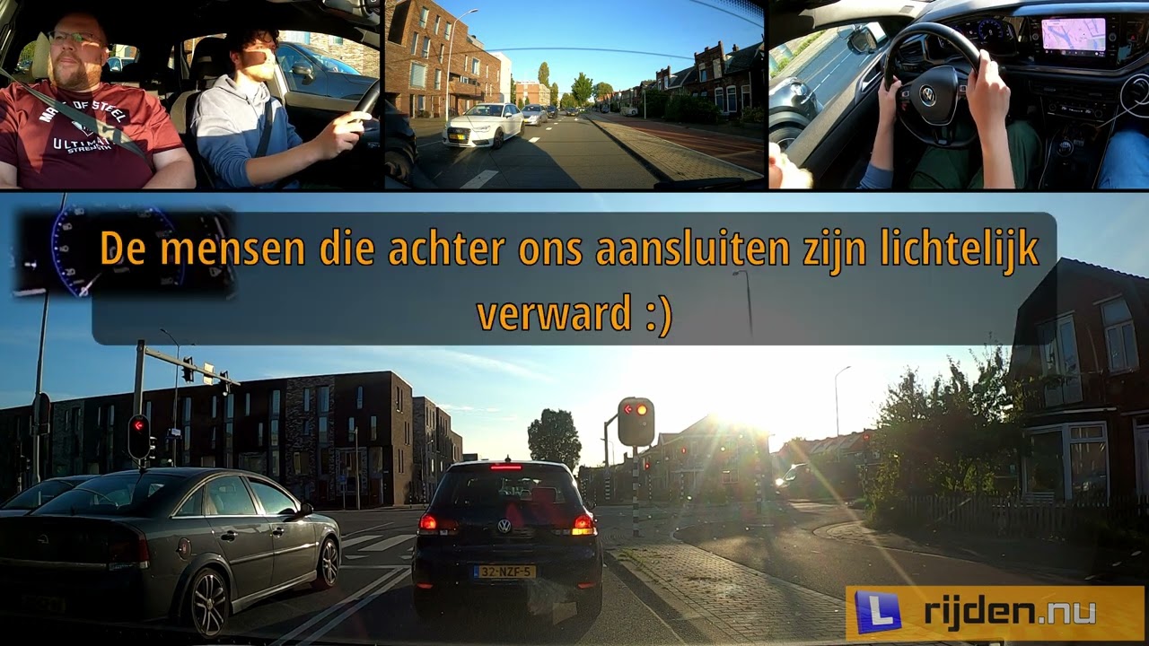 Videoles Roelof: oefenen in Zaandam, kruispunten, rotondes, snelweg, en het venijn zit in de staart!